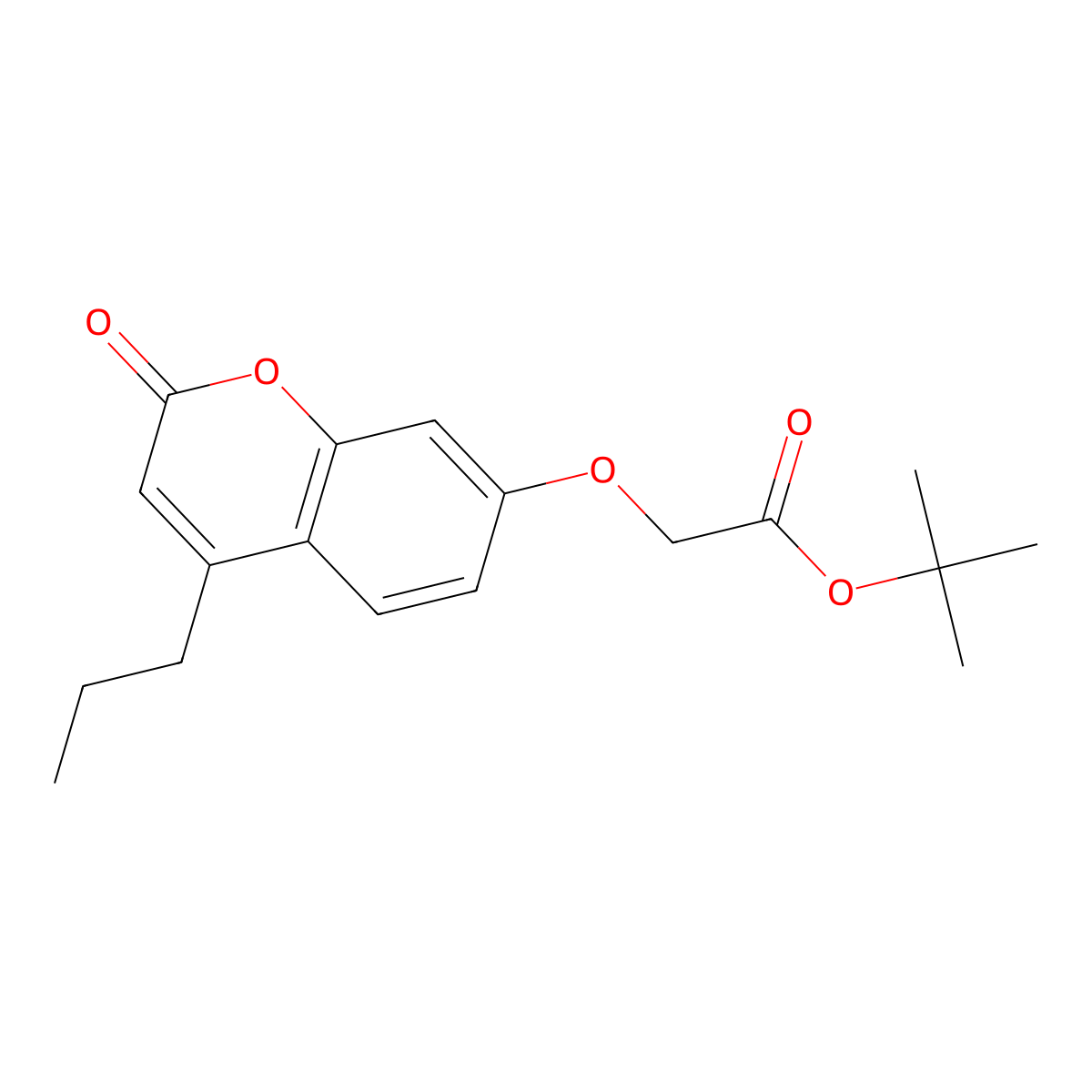 tert-butyl 2-[(2-oxo-4-propyl-2H-chromen-7-yl)oxy]acetate molecular structure, CAS 314742-62-6