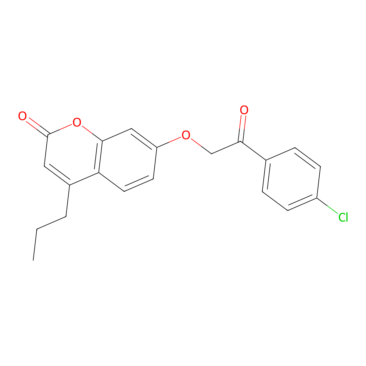 7-[2-(4-chlorophenyl)-2-oxoethoxy]-4-propyl-2H-chromen-2-one molecular structure, CAS 314742-64-8