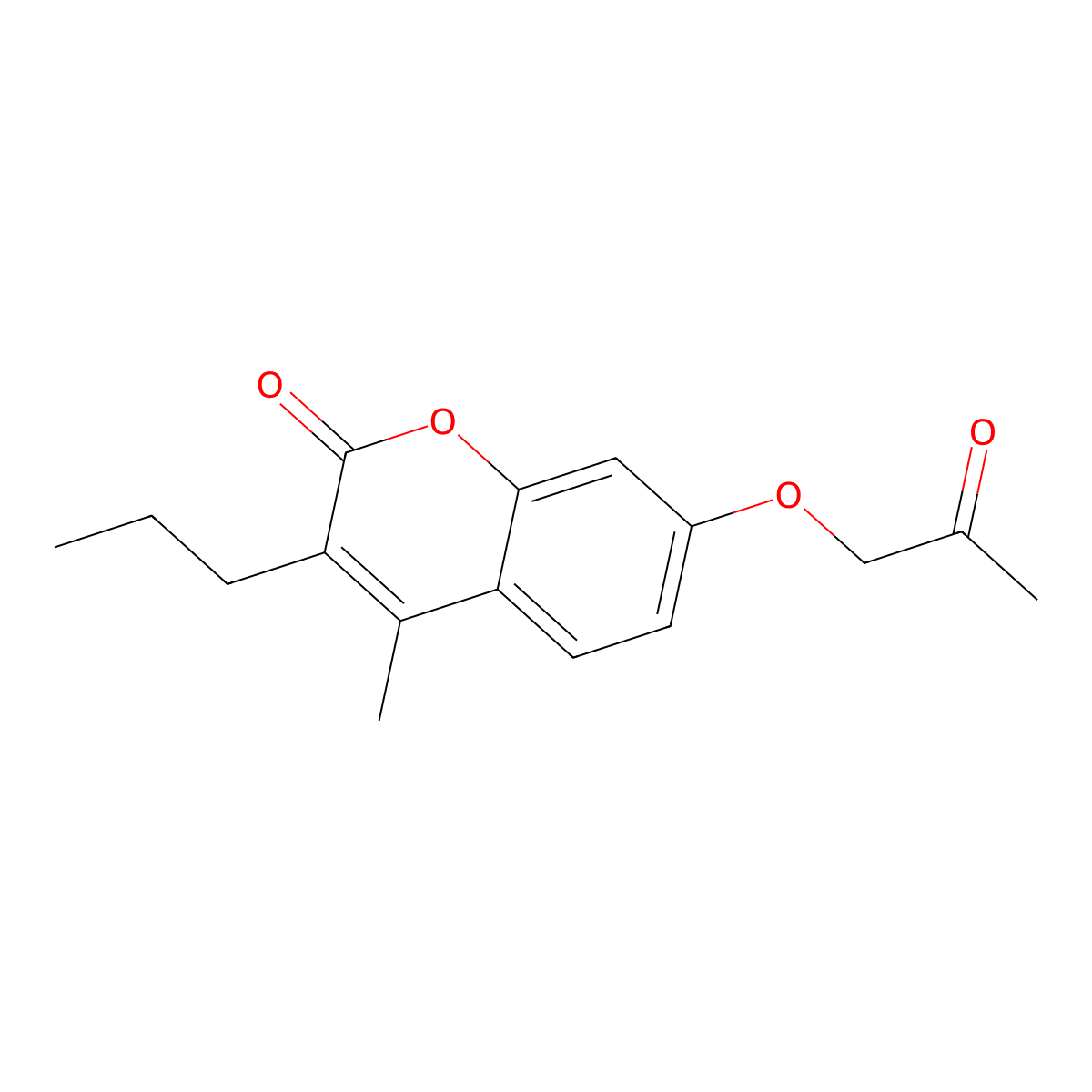 4-methyl-7-(2-oxopropoxy)-3-propyl-2H-chromen-2-one molecular structure, CAS 314742-75-1
