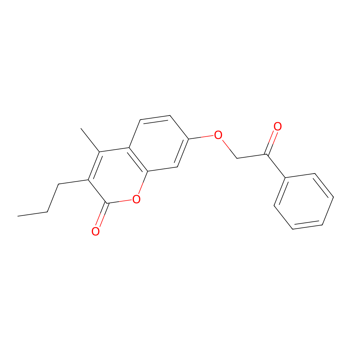 4-methyl-7-(2-oxo-2-phenylethoxy)-3-propyl-2H-chromen-2-one molecular structure, CAS 314742-76-2