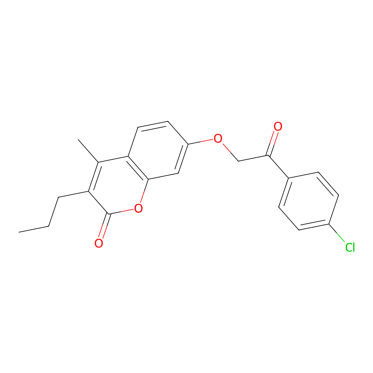 7-[2-(4-chlorophenyl)-2-oxoethoxy]-4-methyl-3-propyl-2H-chromen-2-one molecular structure, CAS 314742-77-3