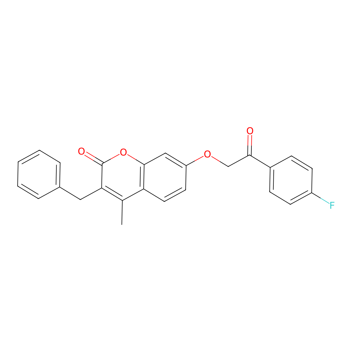 3-benzyl-7-[2-(4-fluorophenyl)-2-oxoethoxy]-4-methyl-2H-chromen-2-one molecular structure, CAS 314742-82-0