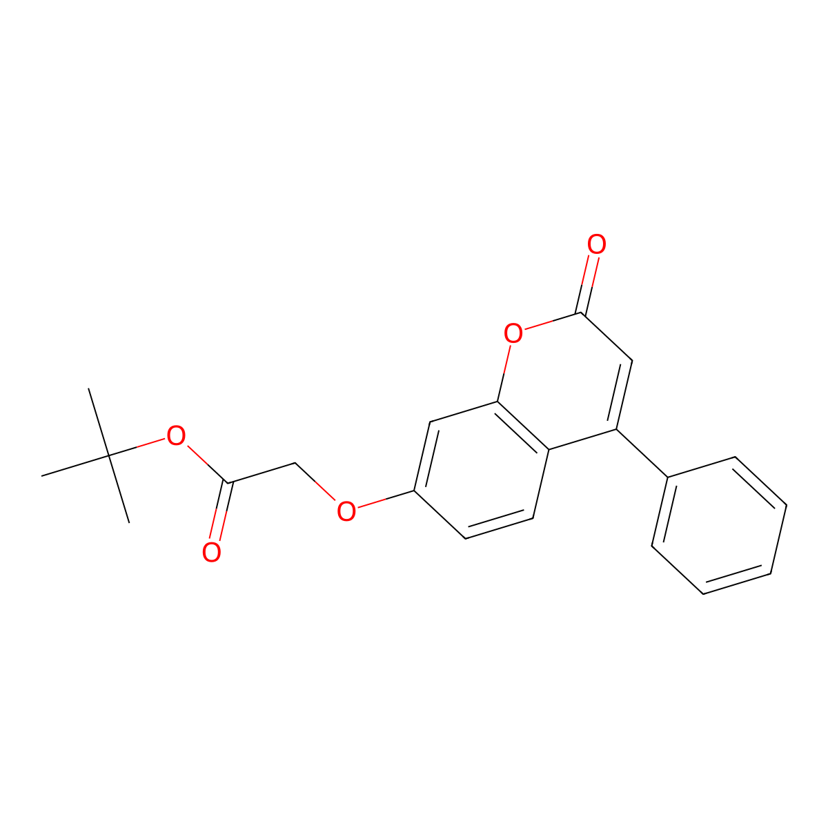 tert-butyl 2-[(2-oxo-4-phenyl-2H-chromen-7-yl)oxy]acetate molecular structure, CAS 314742-89-7
