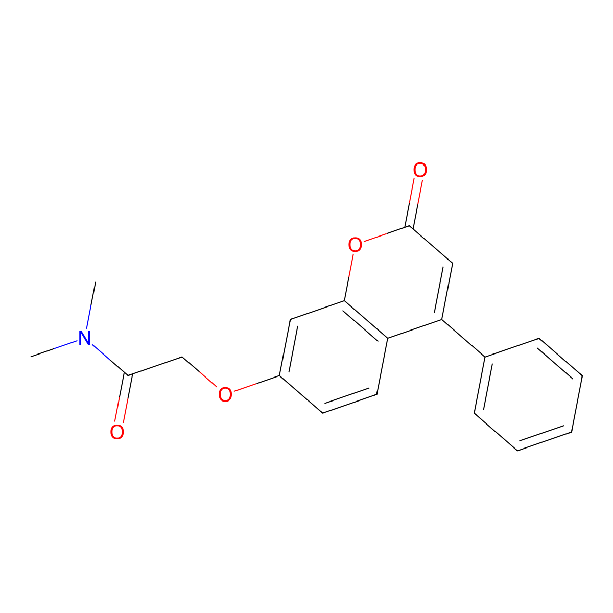 N,N-dimethyl-2-[(2-oxo-4-phenyl-2H-chromen-7-yl)oxy]acetamide molecular structure, CAS 314742-90-0