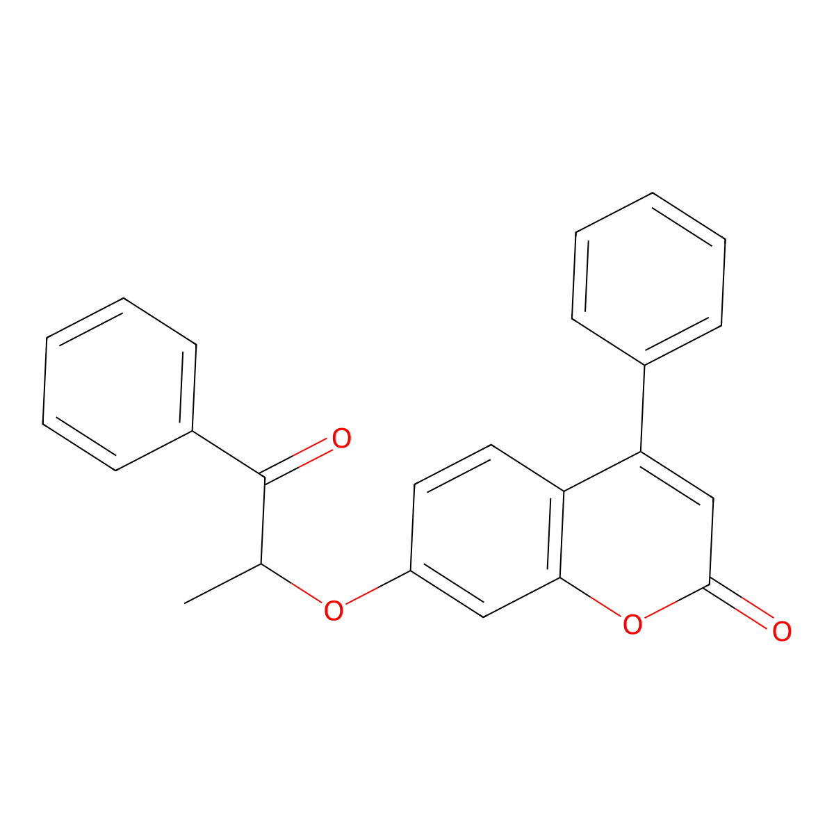 7-[(1-oxo-1-phenylpropan-2-yl)oxy]-4-phenyl-2H-chromen-2-one molecular structure, CAS 314742-91-1