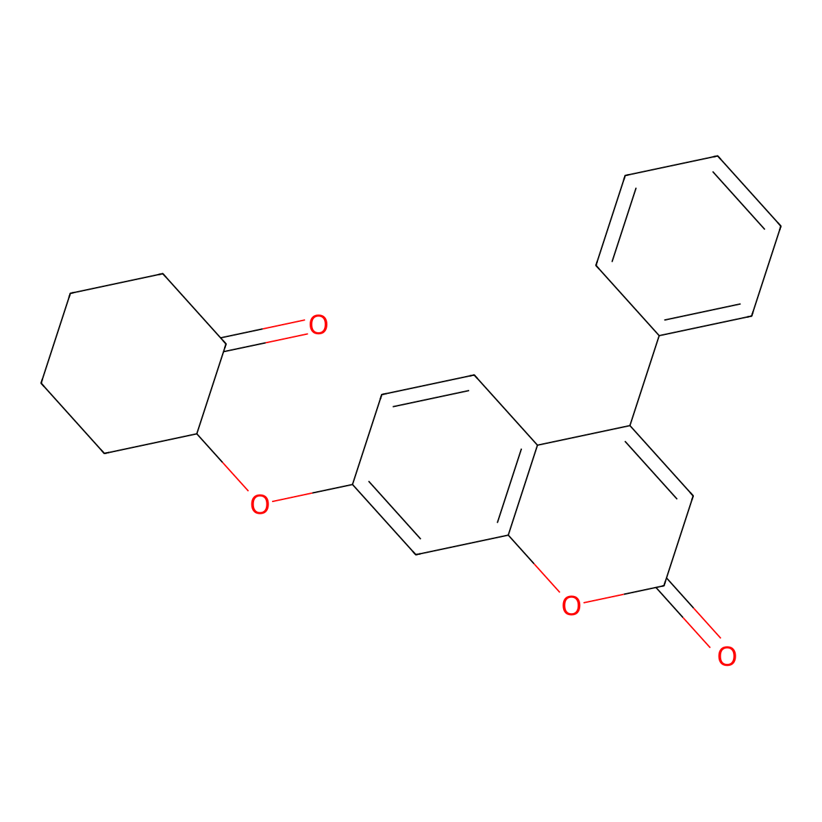 7-(2-Oxocyclohexyl)oxy-4-phenylchromen-2-one molecular structure, CAS 314742-92-2
