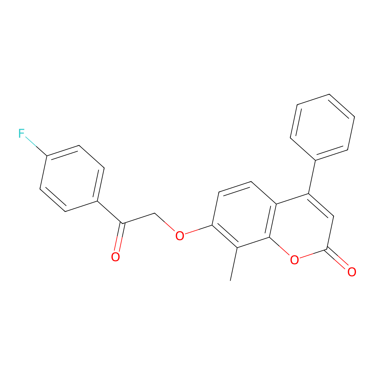 7-[2-(4-fluorophenyl)-2-oxoethoxy]-8-methyl-4-phenyl-2H-chromen-2-one molecular structure, CAS 314743-00-5