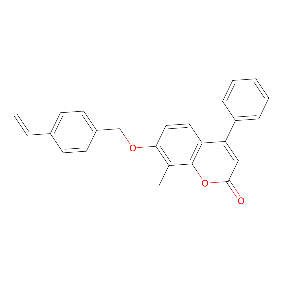 7-[(4-ethenylbenzyl)oxy]-8-methyl-4-phenyl-2H-chromen-2-one molecular structure, CAS 314743-02-7