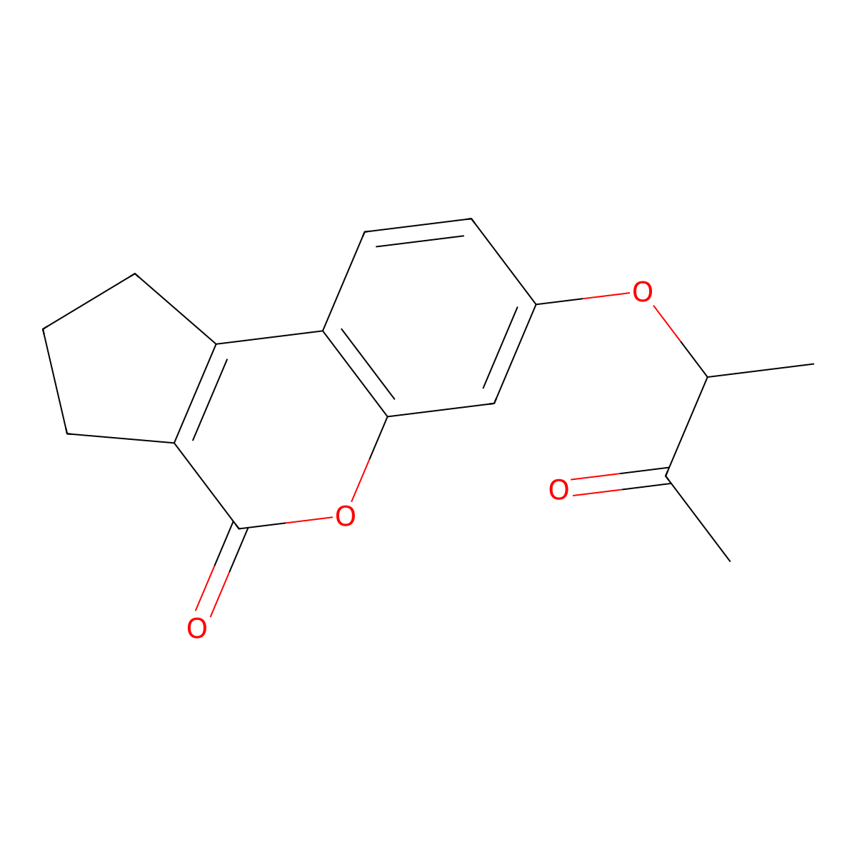 7-(1-methyl-2-oxopropoxy)-2,3-dihydrocyclopenta[c]chromen-4(1H)-one molecular structure, CAS 314743-56-1