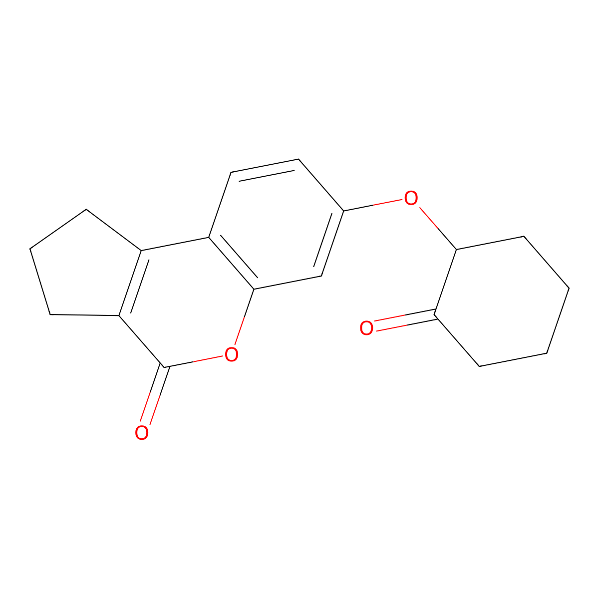 7-[(2-oxocyclohexyl)oxy]-2,3-dihydrocyclopenta[c]chromen-4(1H)-one molecular structure, CAS 314743-57-2