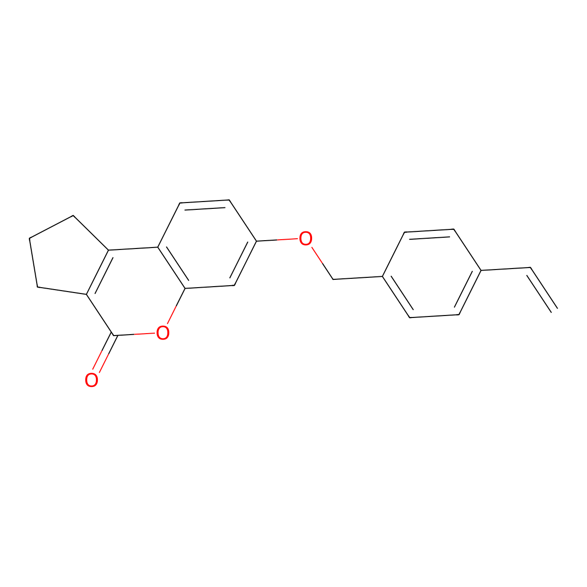 7-[(4-ethenylbenzyl)oxy]-2,3-dihydrocyclopenta[c]chromen-4(1H)-one molecular structure, CAS 314743-63-0