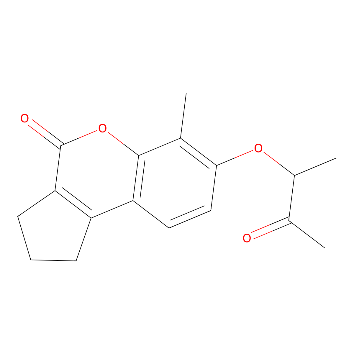 6-methyl-7-(1-methyl-2-oxopropoxy)-2,3-dihydrocyclopenta[c]chromen-4(1H)-one molecular structure, CAS 314743-74-3