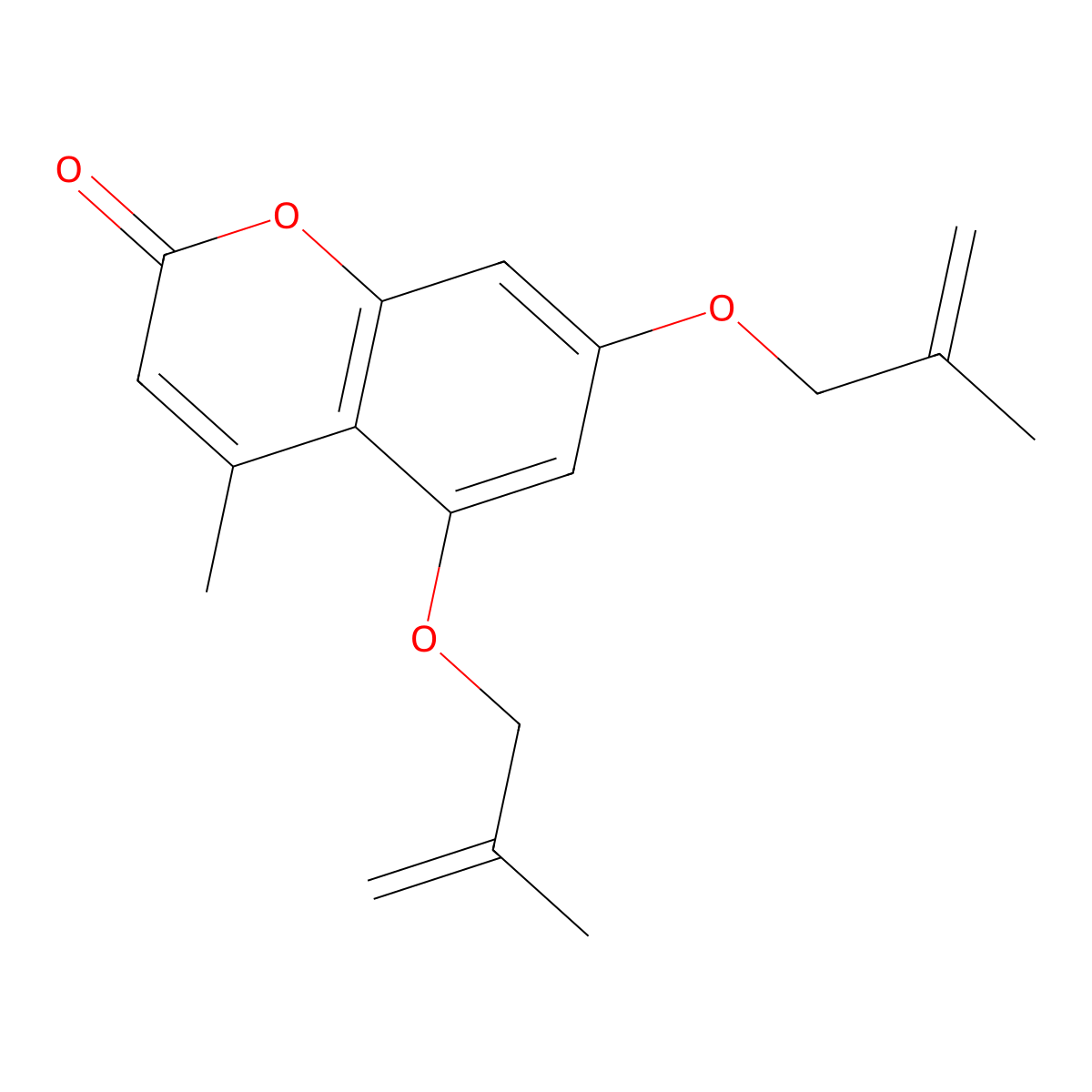 4-methyl-5,7-bis((2-methylallyl)oxy)-2H-chromen-2-one molecular structure, CAS 314744-05-3
