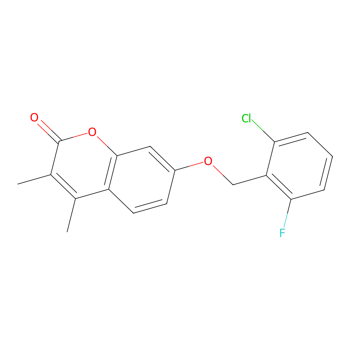 7-[(2-chloro-6-fluorobenzyl)oxy]-3,4-dimethyl-2H-chromen-2-one molecular structure, CAS 314744-11-1