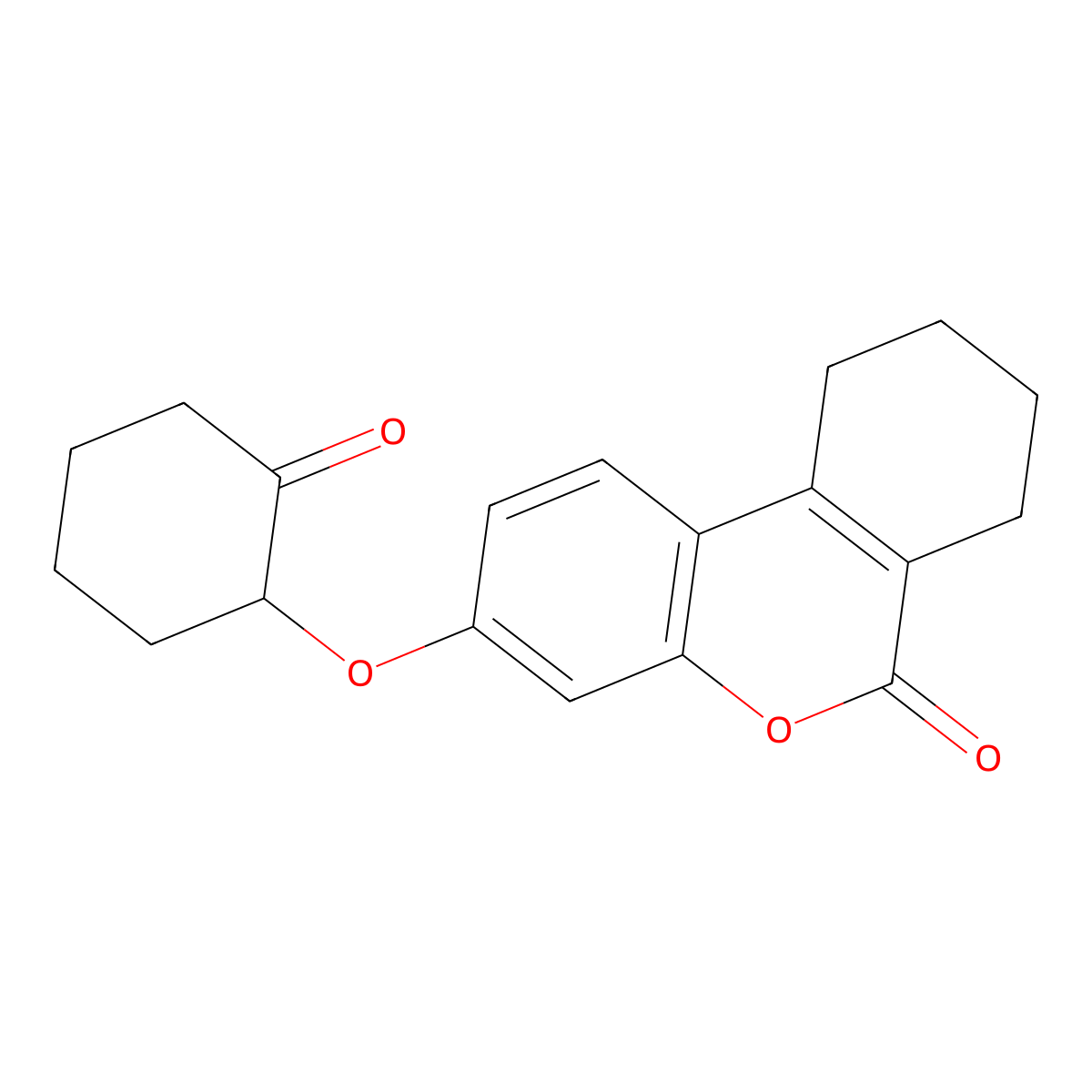 3-(2-Oxocyclohexyl)oxy-7,8,9,10-tetrahydrobenzo[c]chromen-6-one molecular structure, CAS 314744-49-5