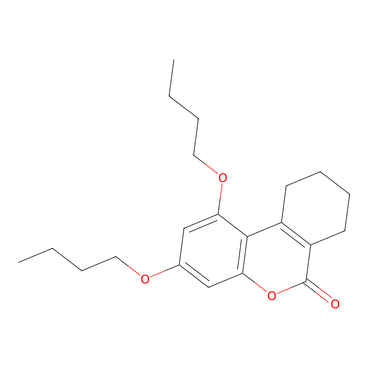 1,3-dibutoxy-7,8,9,10-tetrahydro-6H-benzo[c]chromen-6-one molecular structure, CAS 314744-65-5