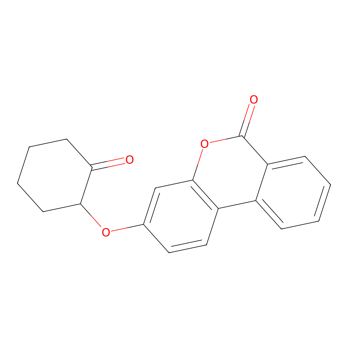 3-(2-Oxocyclohexyl)oxybenzo[c]chromen-6-one molecular structure, CAS 314744-73-5