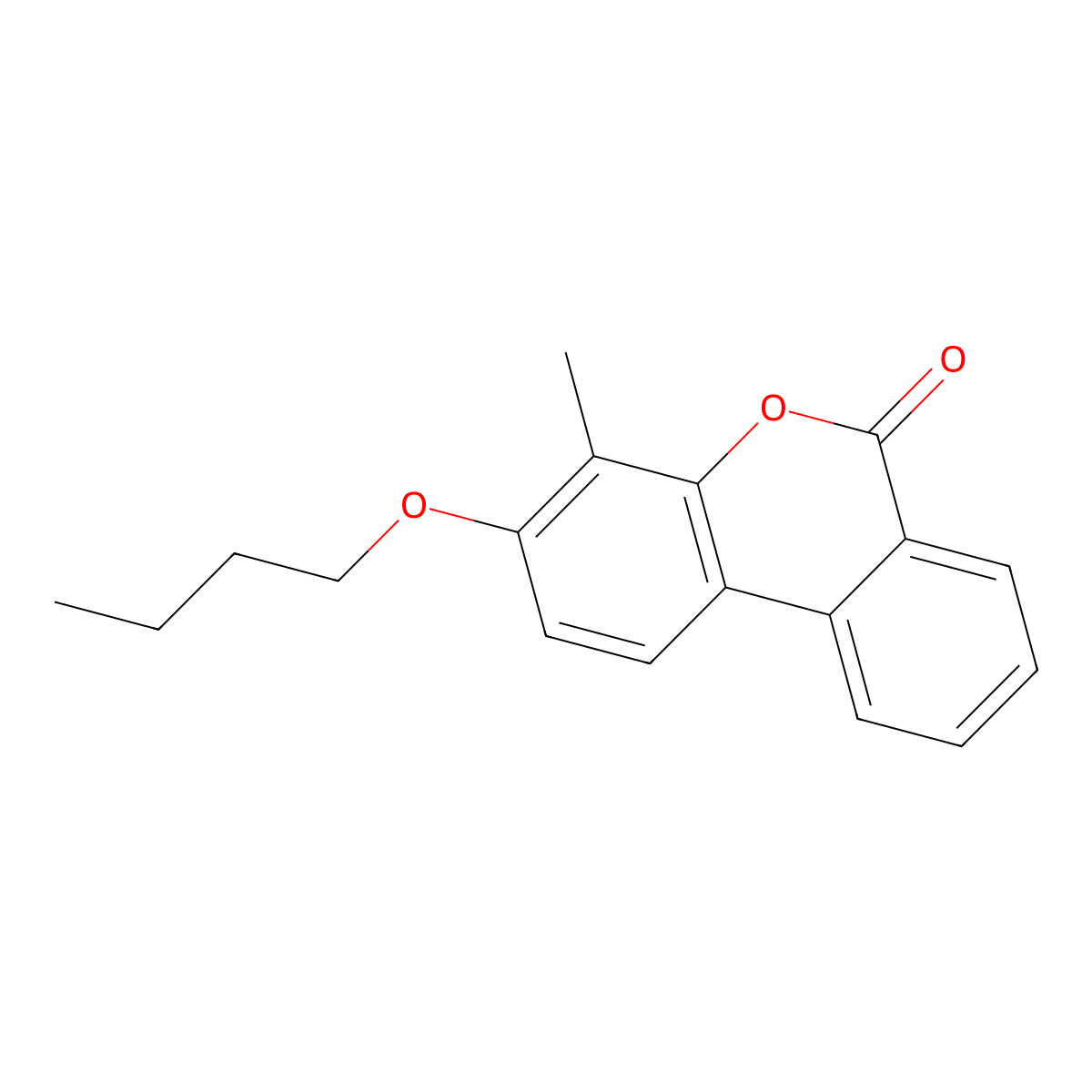 3-butoxy-4-methyl-6H-benzo[c]chromen-6-one molecular structure, CAS 314744-80-4