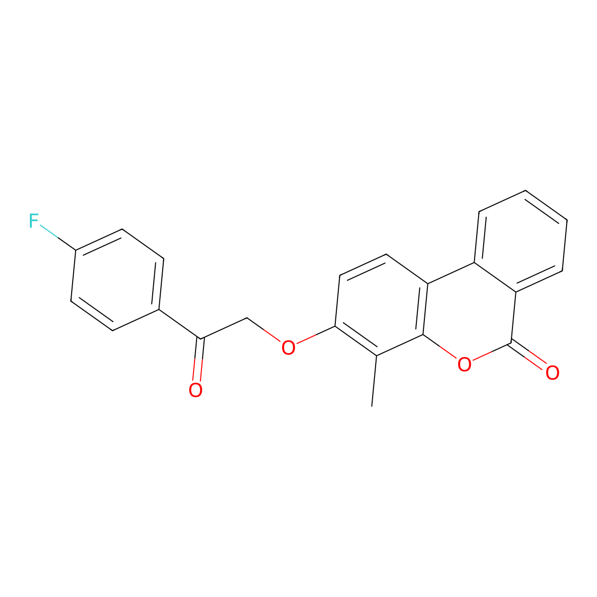 3-[2-(4-fluorophenyl)-2-oxoethoxy]-4-methyl-6H-benzo[c]chromen-6-one molecular structure, CAS 314744-89-3