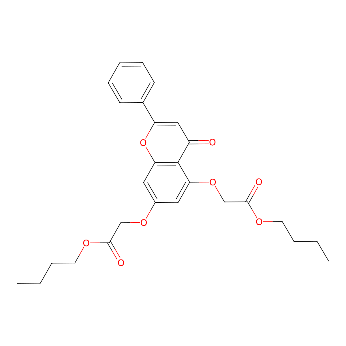 dibutyl 2,2'-[(4-oxo-2-phenyl-4H-chromene-5,7-diyl)bis(oxy)]diacetate molecular structure, CAS 314745-11-4
