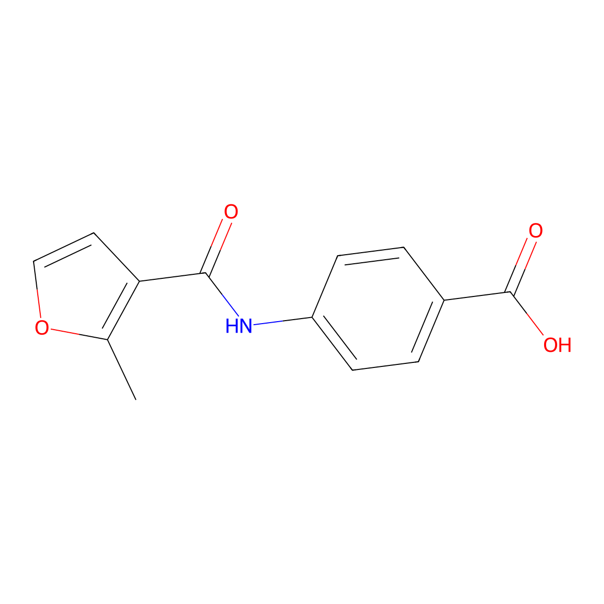 4-[(2-Methyl-3-furoyl)amino]benzoic acid molecular structure, CAS 314746-09-3