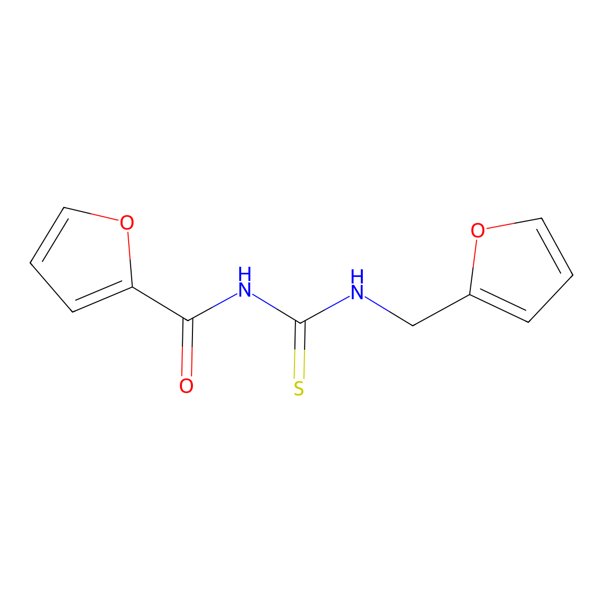 N-(2-furoyl)-N'-(2-furylmethyl)thiourea molecular structure, CAS 314746-86-6