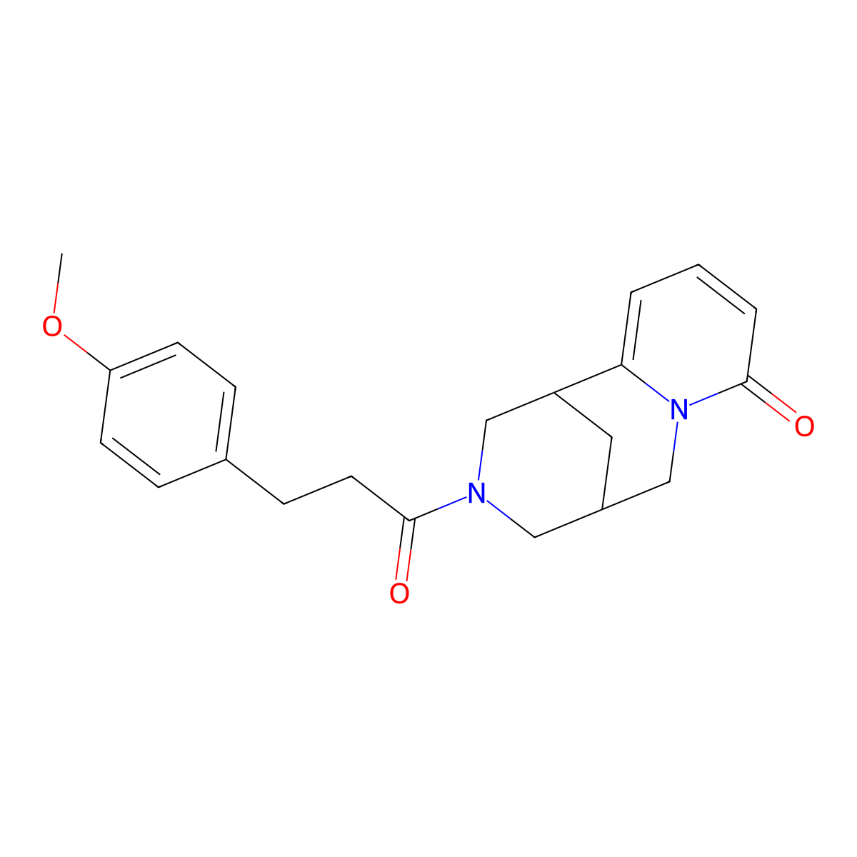 3-(3-(4-methoxyphenyl)propanoyl)-3,4,5,6-tetrahydro-1H-1,5-methanopyrido[1,2-a][1,5]diazocin-8(2H)-one molecular structure, CAS 314748-55-5
