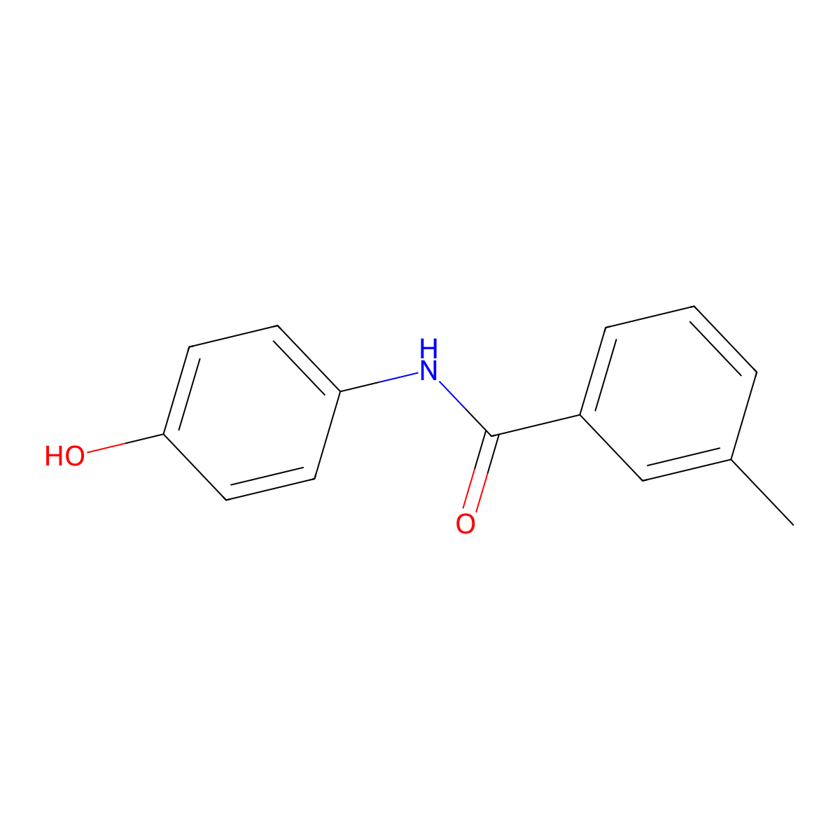 N-(4-hydroxyphenyl)-3-methylbenzamide molecular structure, CAS 314751-32-1