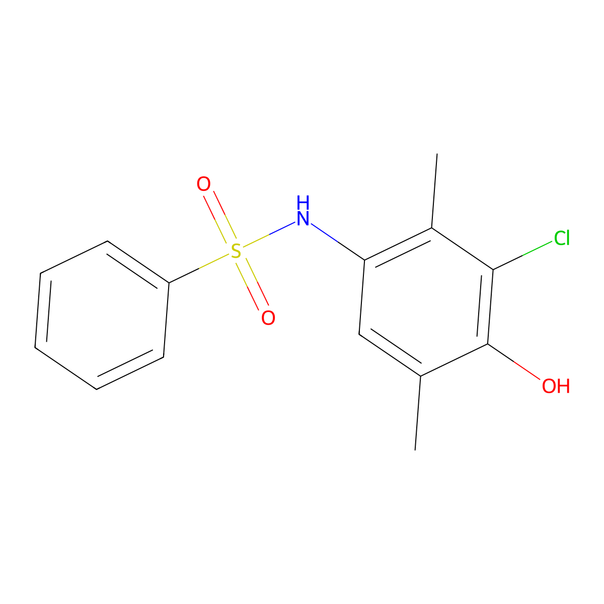 N-(3-chloro-4-hydroxy-2,5-dimethylphenyl)benzenesulfonamide molecular structure, CAS 314751-55-8