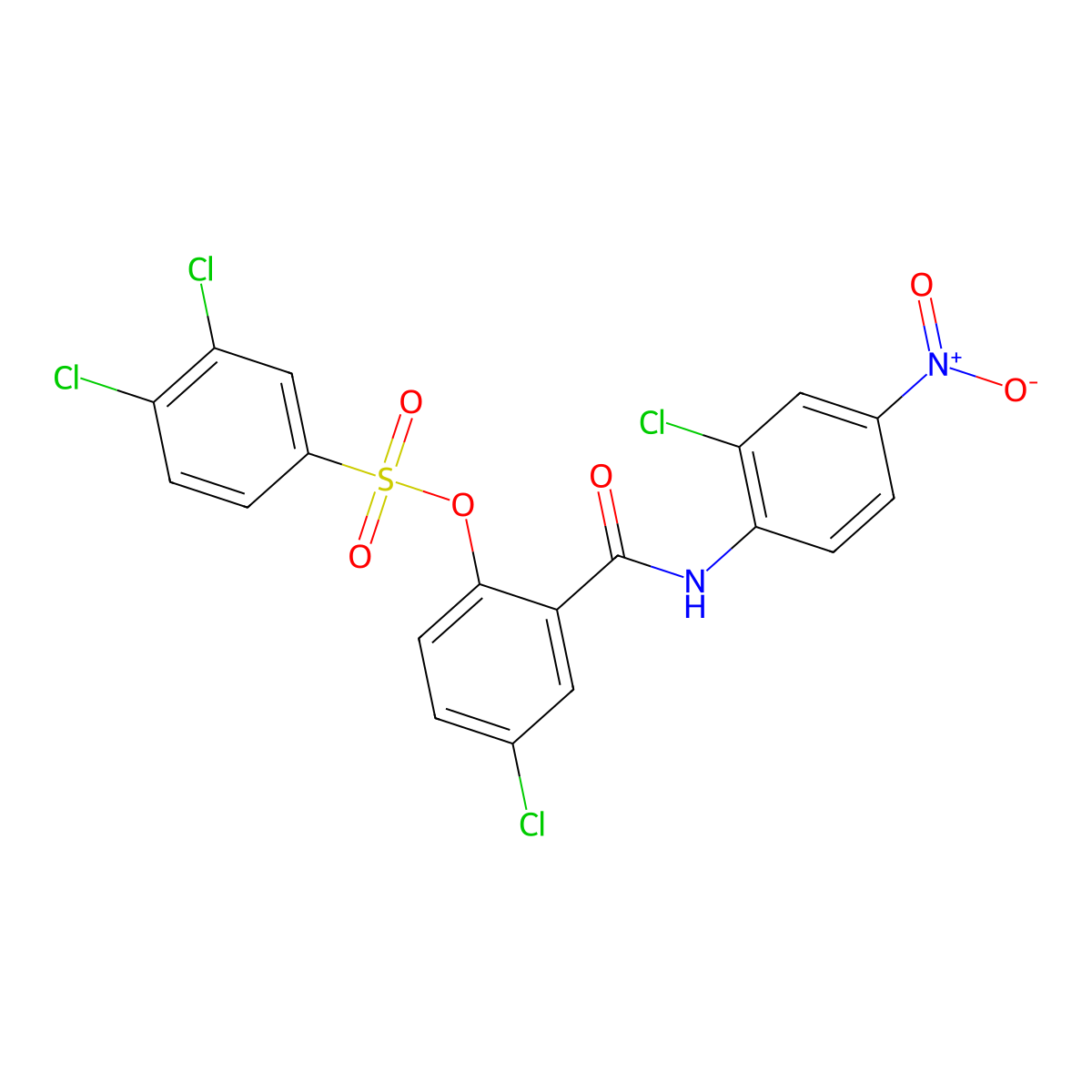 [4-Chloro-2-[(2-chloro-4-nitrophenyl)carbamoyl]phenyl] 3,4-dichlorobenzenesulfonate molecular structure, CAS 314754-48-8