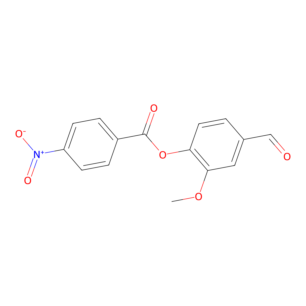 4-Formyl-2-methoxyphenyl 4-nitrobenzoate molecular structure, CAS 314754-67-1