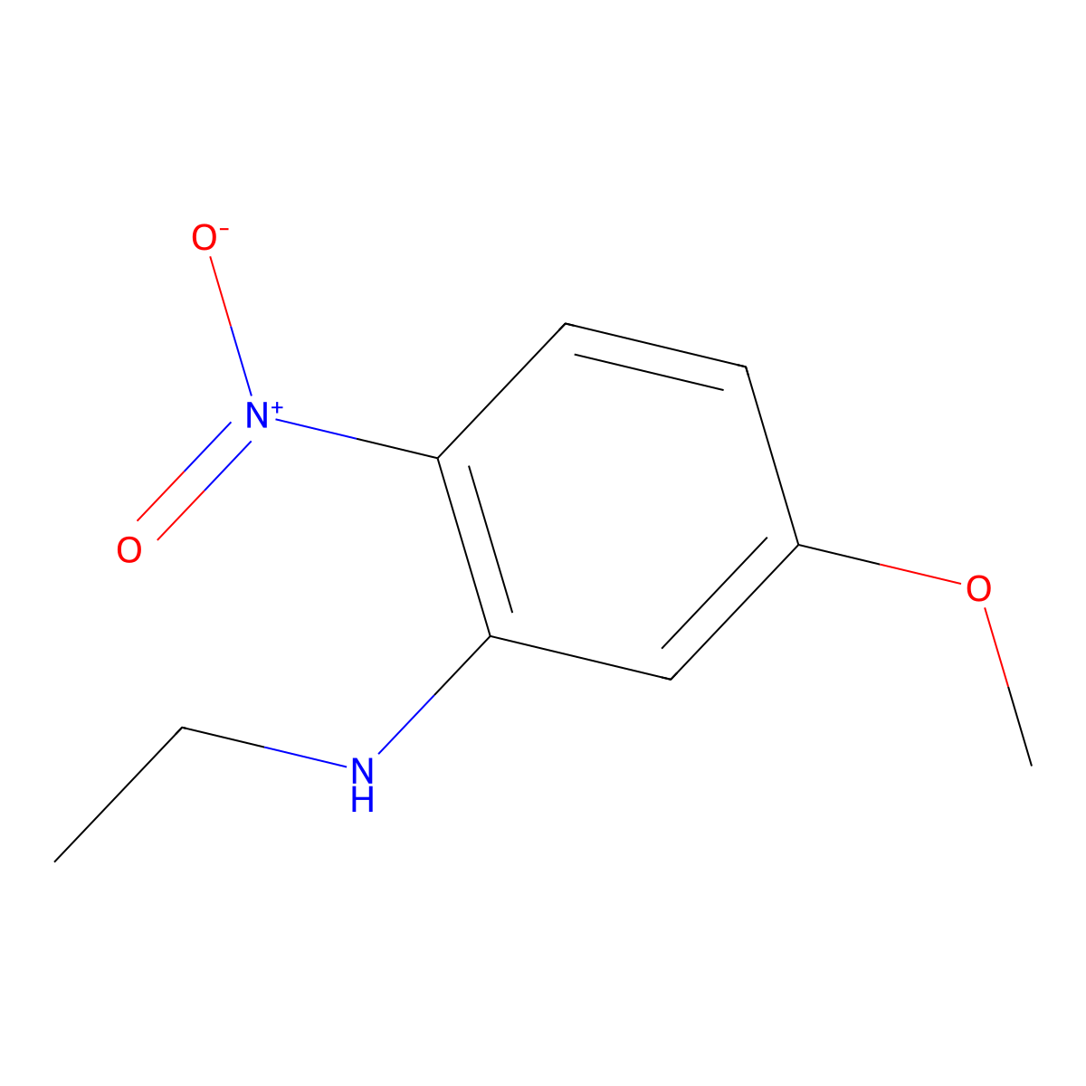 N-ethyl-5-methoxy-2-nitroaniline molecular structure, CAS 314755-31-2