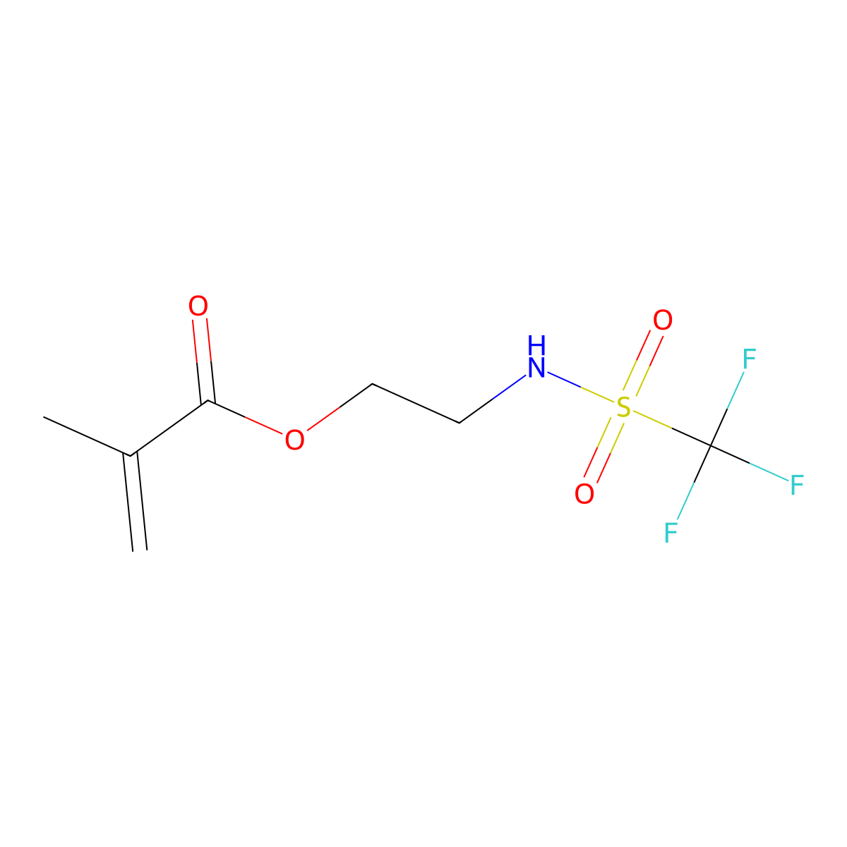 2-(Trifluoromethylsulfonamido)ethyl methacrylate molecular structure, CAS 314756-98-4