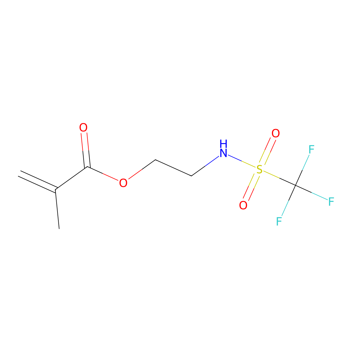 2-(Trifluoromethylsulfonamido)ethyl methacrylate molecular structure, CAS 314756-98-4