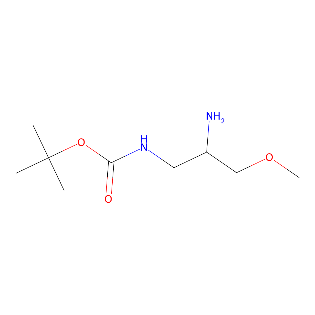tert-butyl N-((2S)-2-amino-3-methoxypropyl)carbamate molecular structure, CAS 314757-44-3