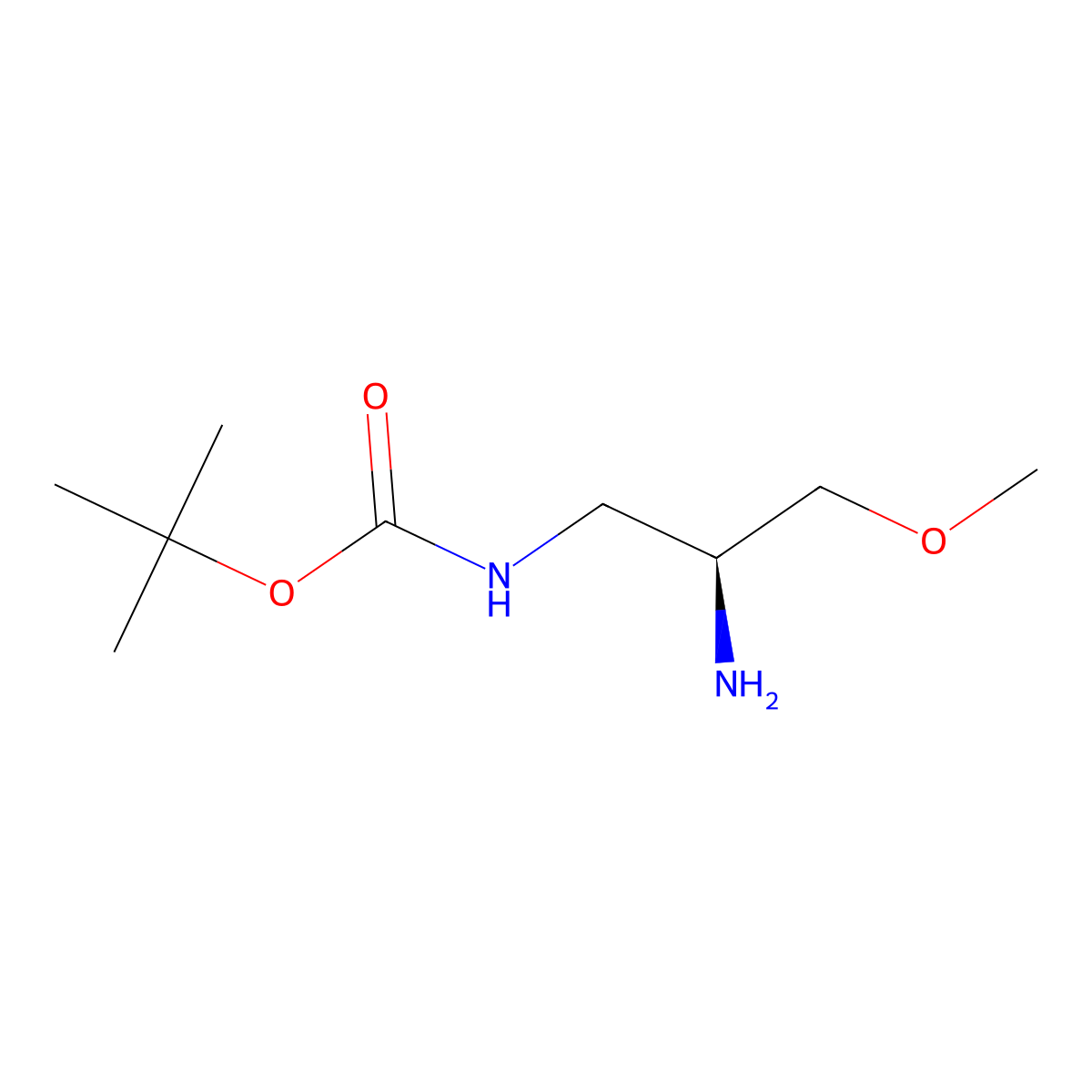 tert-butyl N-((2S)-2-amino-3-methoxypropyl)carbamate molecular structure, CAS 314757-44-3