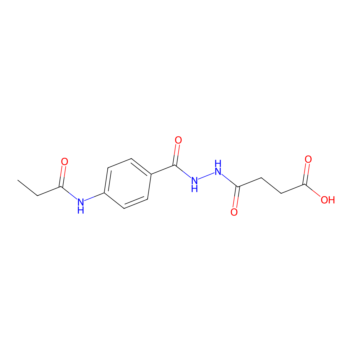 4-Oxo-4-{2-[4-(propionylamino)benzoyl]hydrazino}butanoic acid molecular structure, CAS 314764-12-0