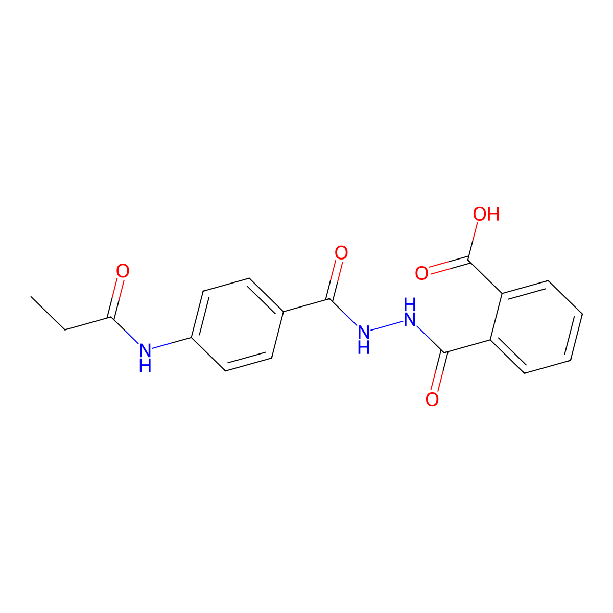 2-({2-[4-(Propionylamino)benzoyl]hydrazino}carbonyl)benzoic acid molecular structure, CAS 314764-20-0