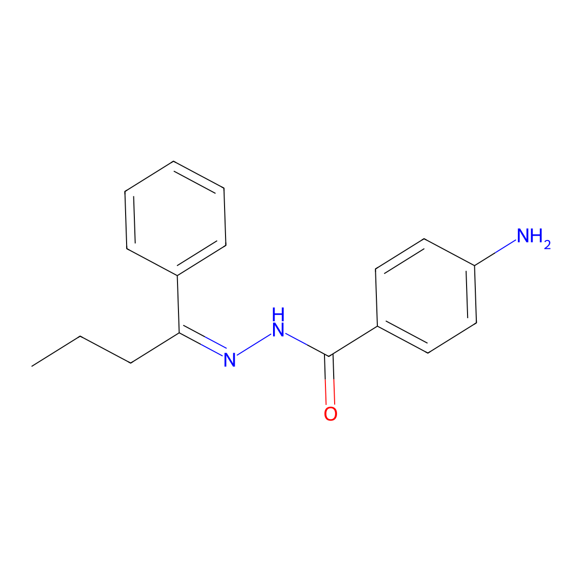 4-Amino-N'-[(Z)-1-phenylbutylidene]benzohydrazide molecular structure, CAS 314764-30-2