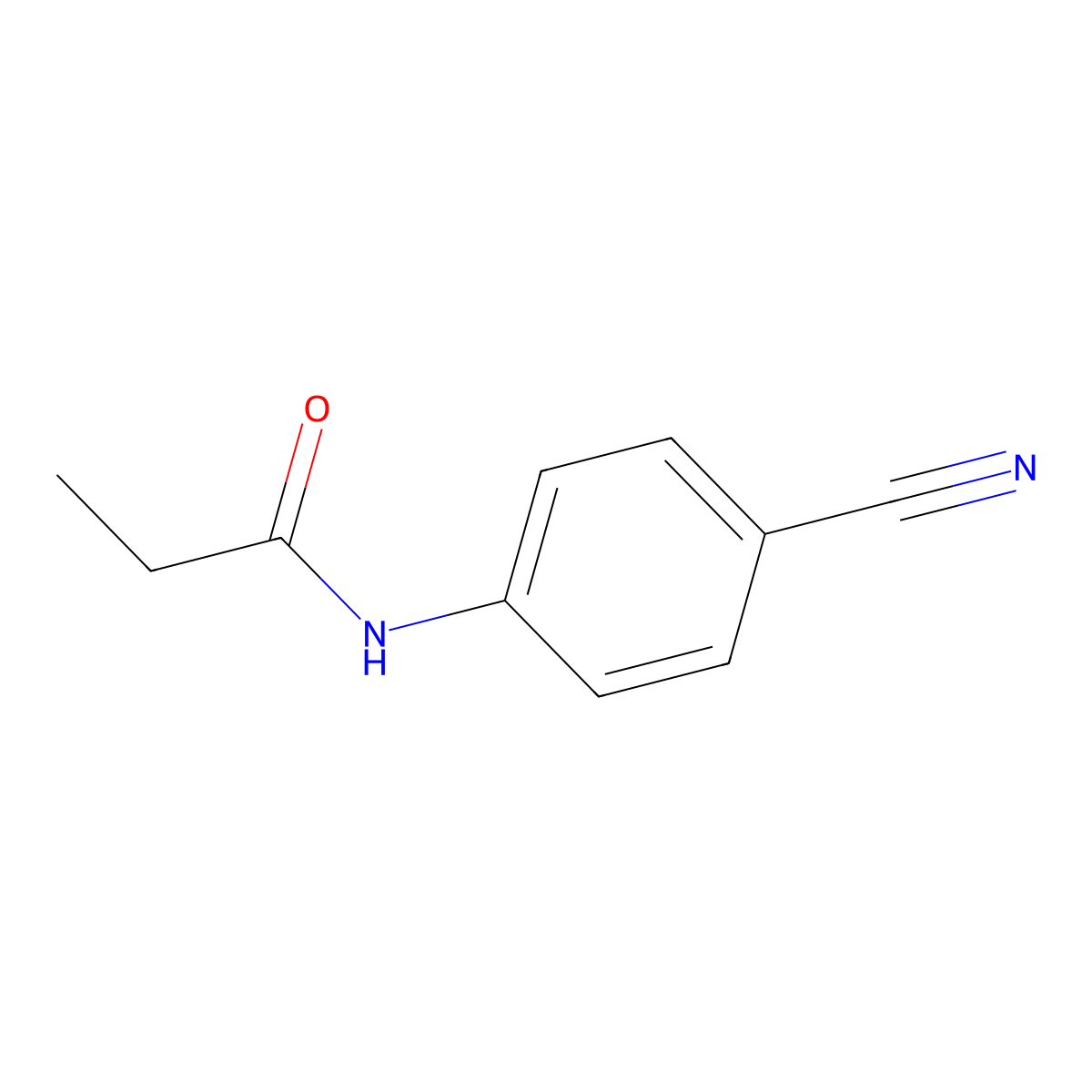 N-(4-cyanophenyl)propanamide molecular structure, CAS 314764-76-6