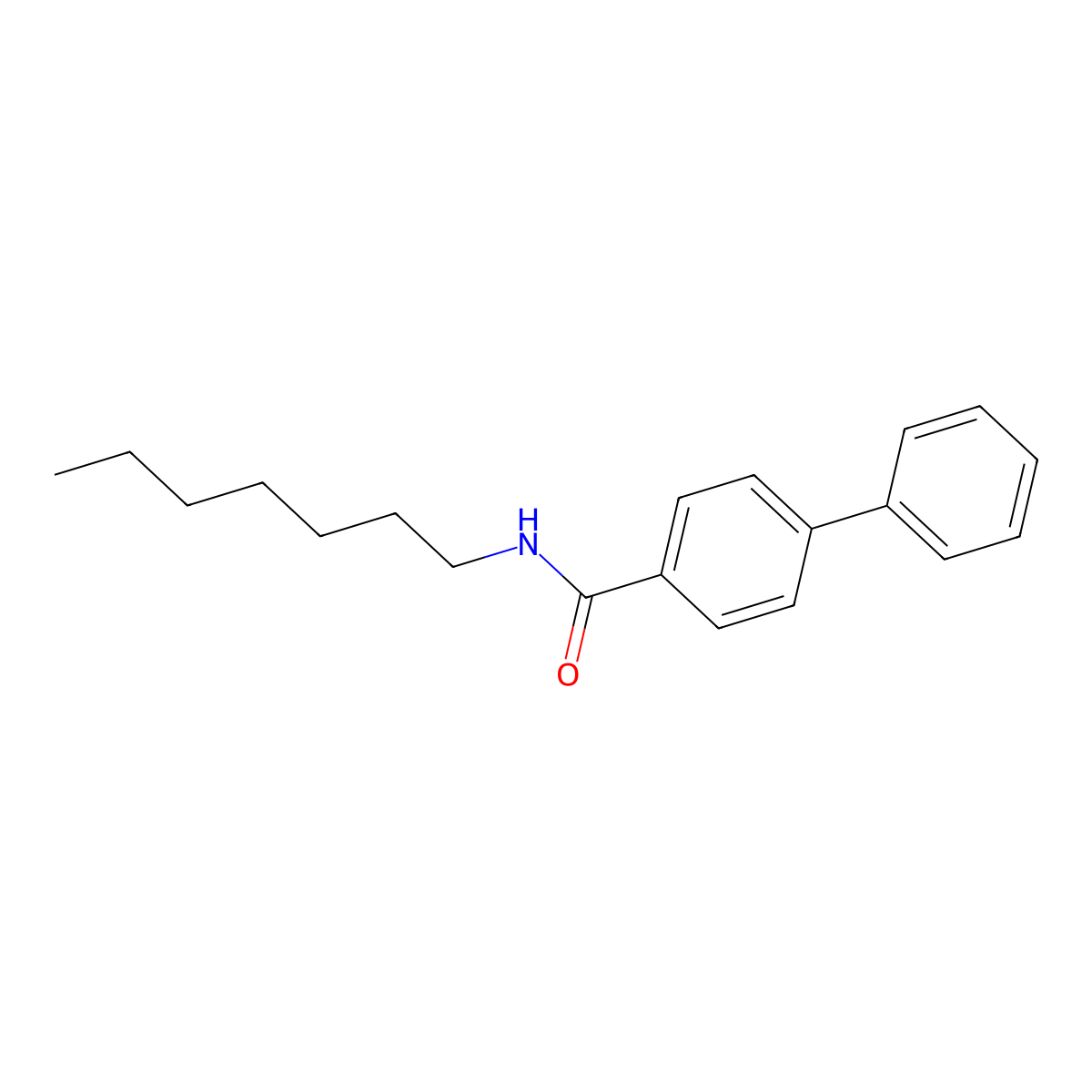 N-heptyl[1,1'-biphenyl]-4-carboxamide molecular structure, CAS 314765-00-9