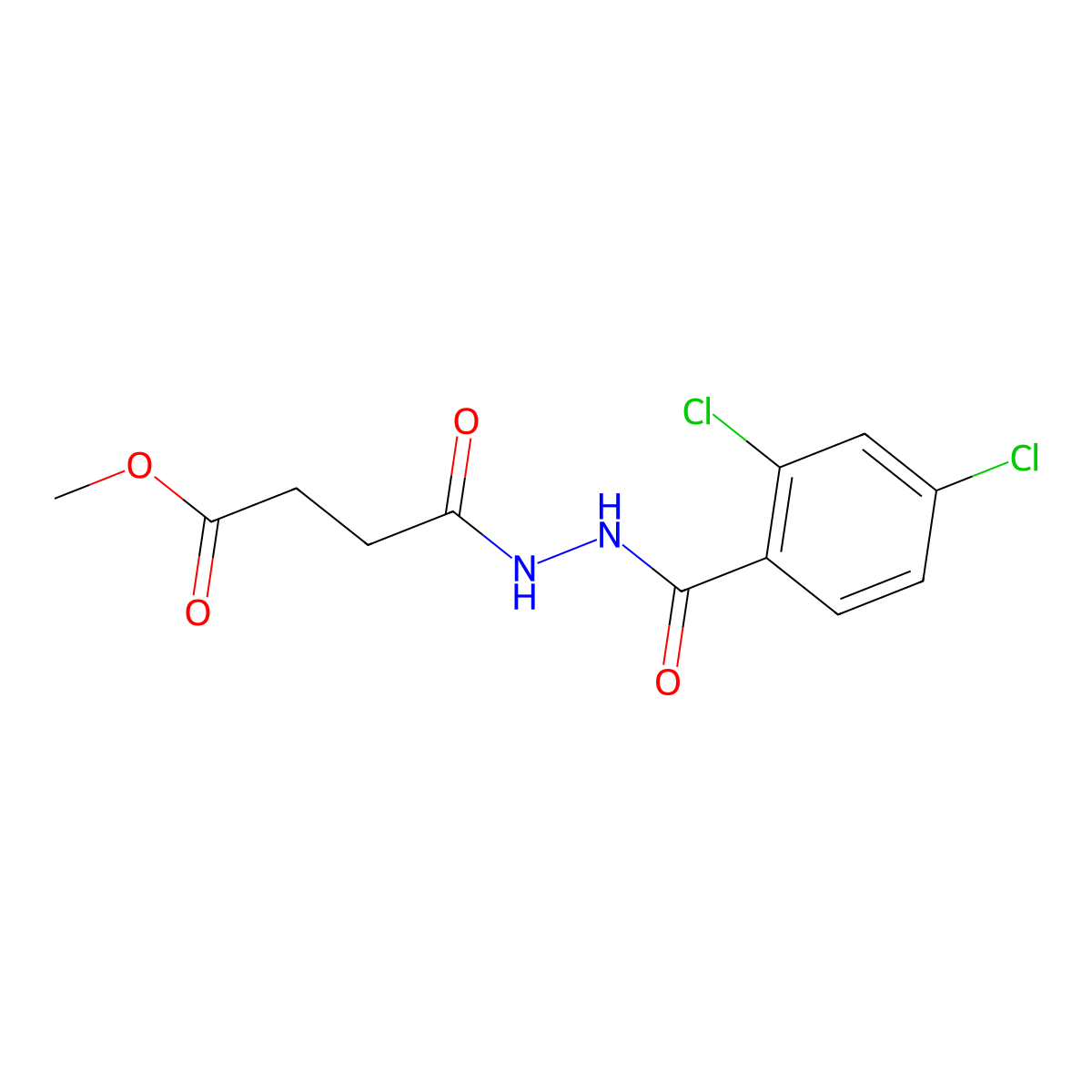 Methyl 4-[2-(2,4-dichlorobenzoyl)hydrazino]-4-oxobutanoate molecular structure, CAS 314765-07-6