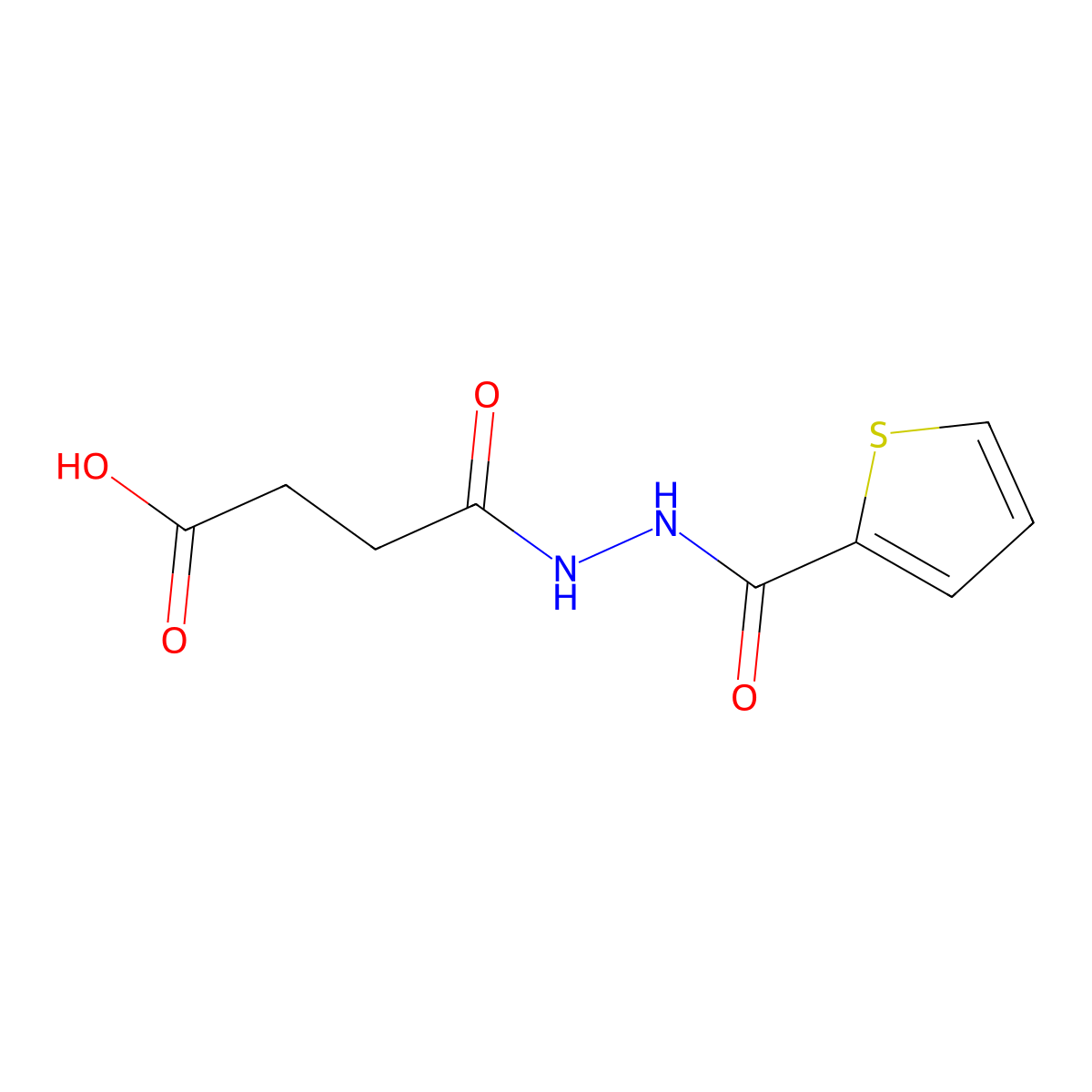 4-Oxo-4-[N'-(thiophene-2-carbonyl)-hydrazino]-butyric acid molecular structure, CAS 314765-11-2