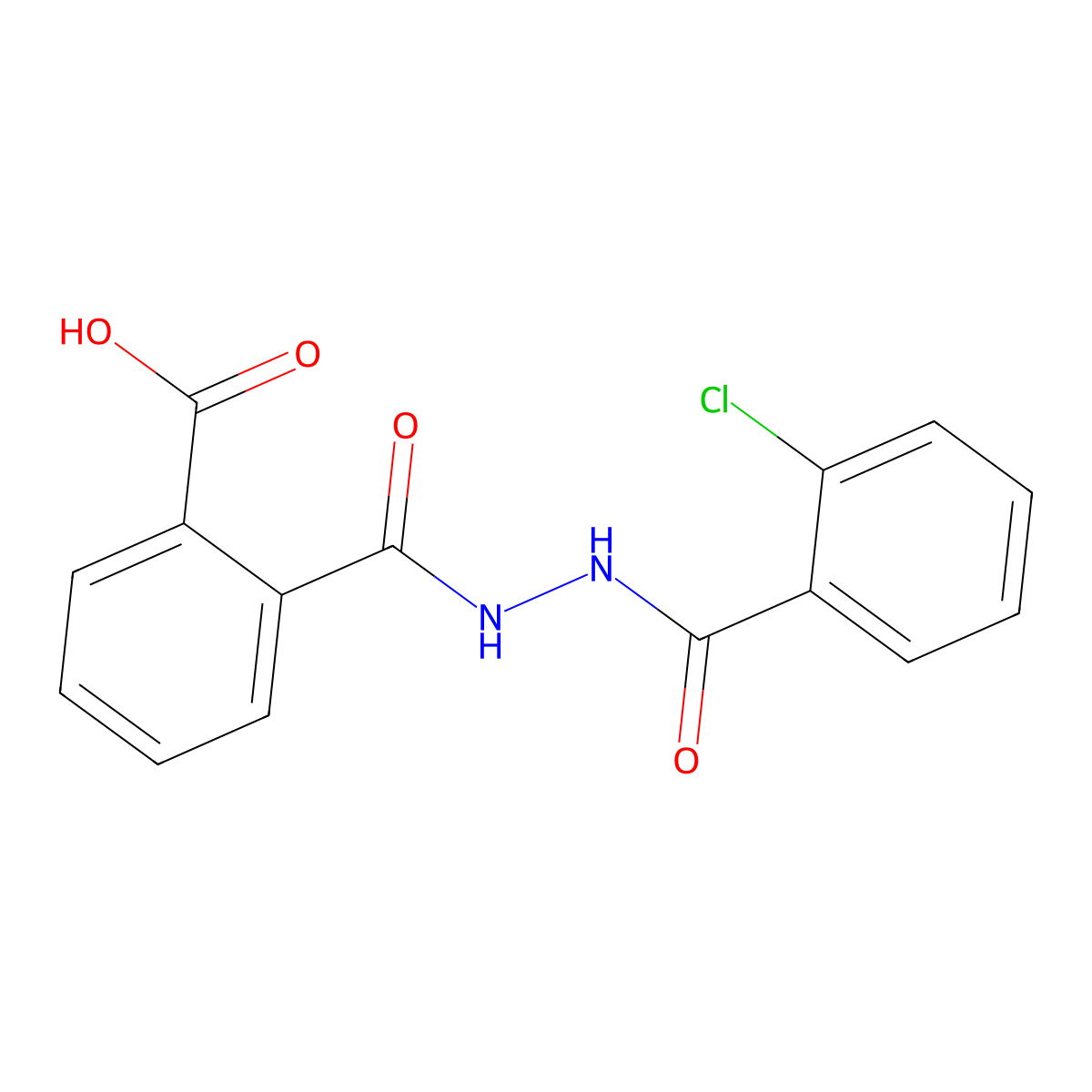 2-{[2-(2-Chlorobenzoyl)hydrazino]carbonyl}benzoic acid molecular structure, CAS 314765-71-4