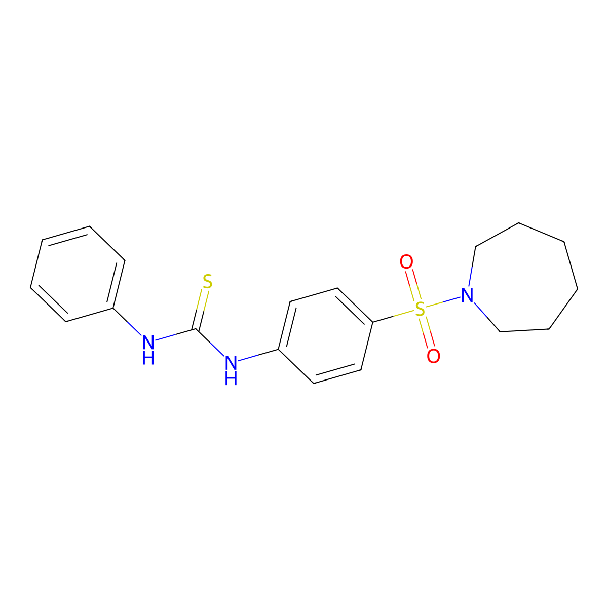 1-[4-(Azepan-1-ylsulfonyl)phenyl]-3-phenylthiourea molecular structure, CAS 314765-72-5