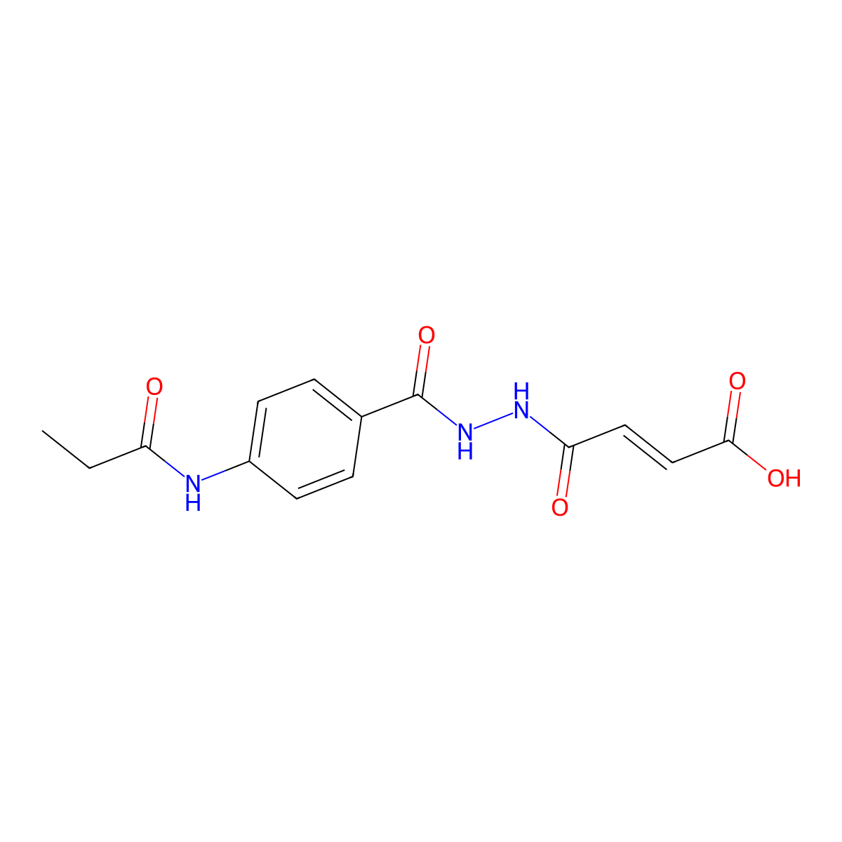 (E)-4-Oxo-4-{2-[4-(propionylamino)benzoyl]hydrazino}-2-butenoic acid molecular structure, CAS 314765-77-0