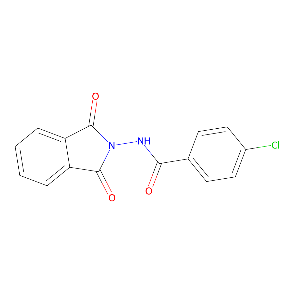 4-chloro-N-(1,3-dioxoisoindol-2-yl)benzamide molecular structure, CAS 314765-82-7