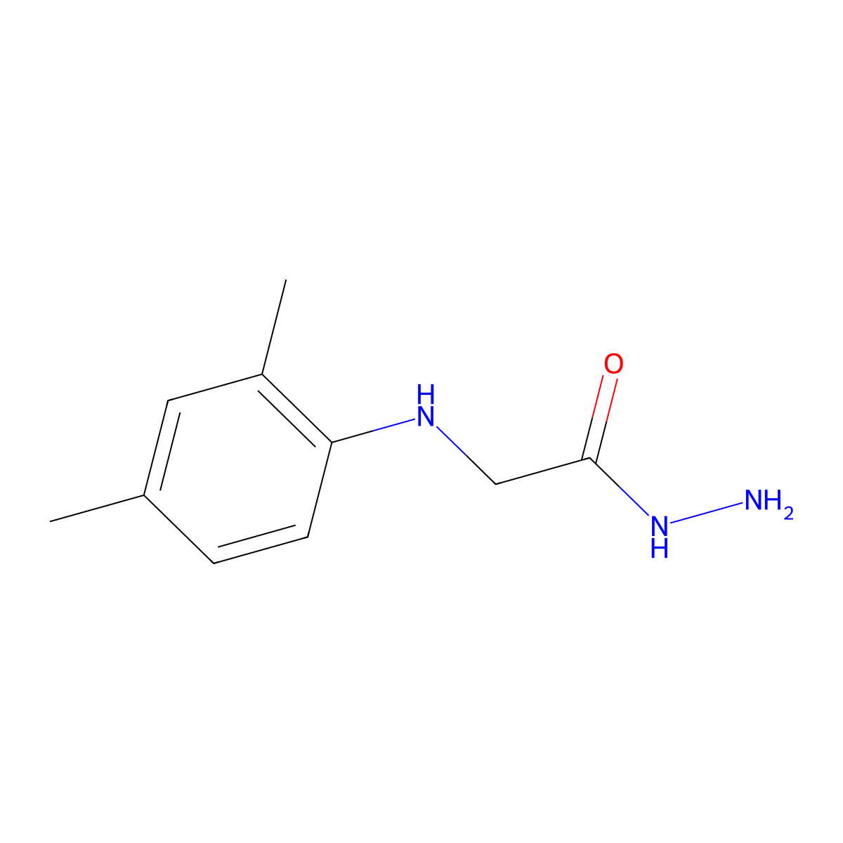 2-(2,4-Dimethylanilino)acetohydrazide molecular structure, CAS 314766-09-1