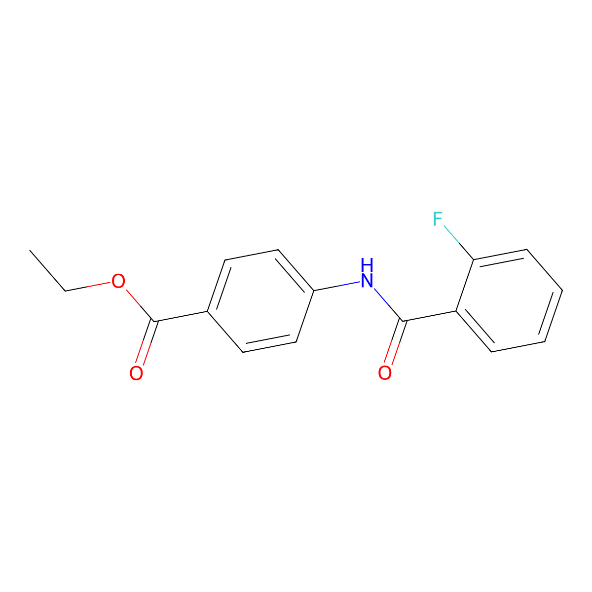 Ethyl 4-[(2-fluorobenzoyl)amino]benzoate molecular structure, CAS 314766-38-6