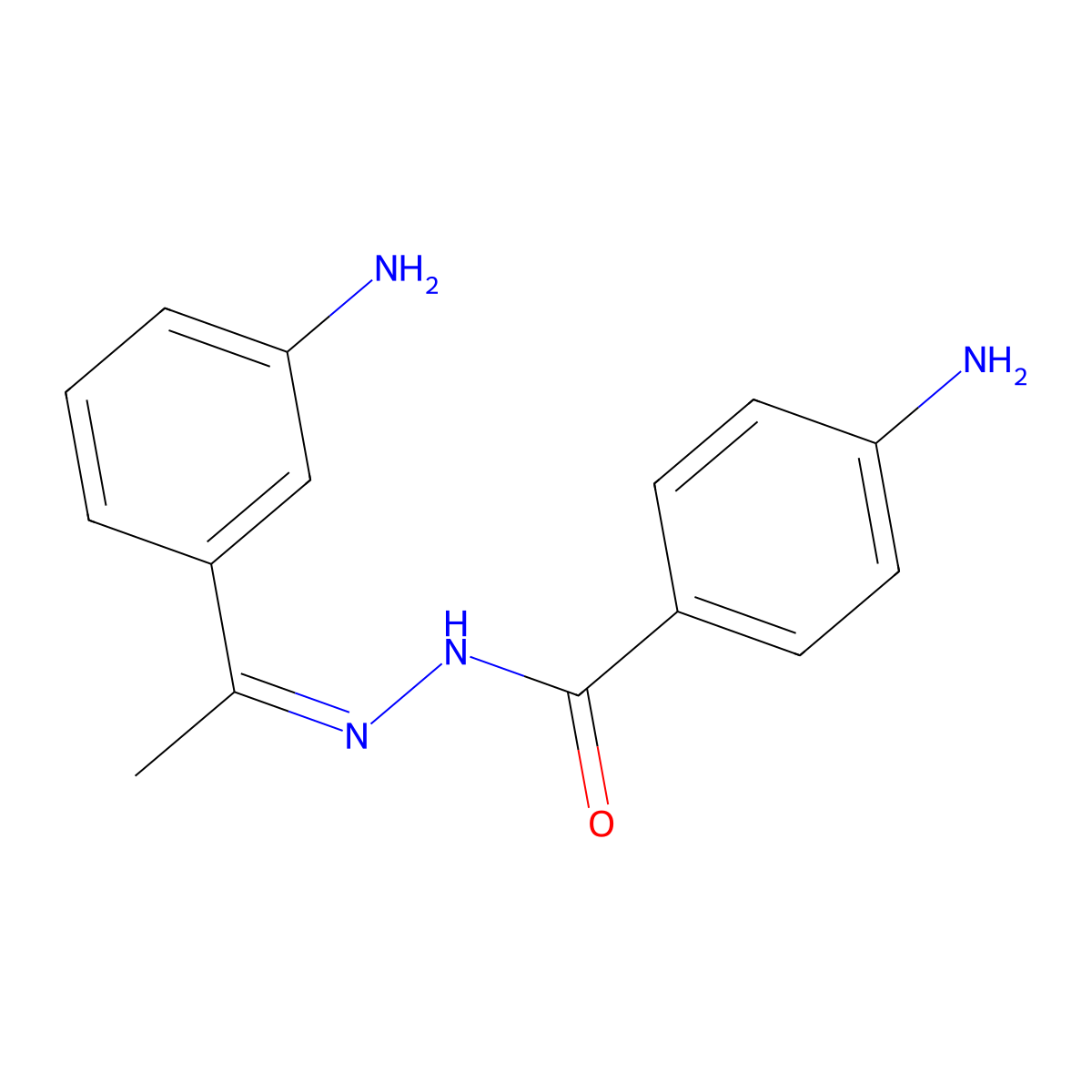4-amino-N-[1-(3-aminophenyl)ethylideneamino]benzamide molecular structure, CAS 314766-44-4